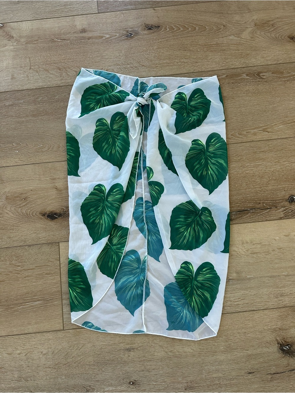 Tropical Palm Leaf Sarong Wrap Skirt Cover-Up 
Resort Beach Boho Vacation